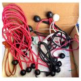 Large Assortment of Bungee Cords and Tie Downs, Mixed Sizes and Types