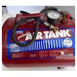 Lot of 2 Portable Air Tanks with Pressure Gauges and Hoses