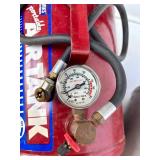 Lot of 2 Portable Air Tanks with Pressure Gauges and Hoses