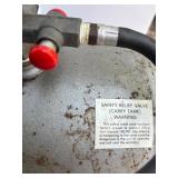 Lot of 2 Portable Air Tanks with Pressure Gauges and Hoses