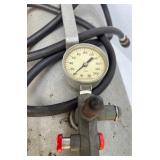 Lot of 2 Portable Air Tanks with Pressure Gauges and Hoses