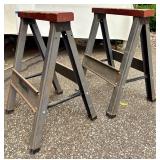 Pair of Iron Horse II Heavy Duty Metal Saw Horses