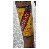 Antique Seymour No. 40 Manual Reel Lawn Mower with Grass Catcher and Scythe