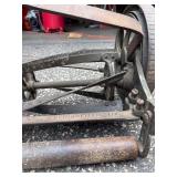 Antique Seymour No. 40 Manual Reel Lawn Mower with Grass Catcher and Scythe