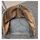 Antique Seymour No. 40 Manual Reel Lawn Mower with Grass Catcher and Scythe