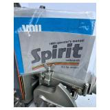 Spirit 3.5 HP Outboard Boat Motor with Cover, Parts, and 1980 Manual