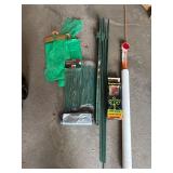Outdoor Yard Hardware Lot with Light Stakes, Tree Tie-Downs, Poles, and Bags