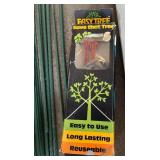 Outdoor Yard Hardware Lot with Light Stakes, Tree Tie-Downs, Poles, and Bags