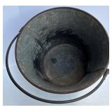 Vintage Galvanized Metal Bucket and Wire Basket Set