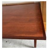 Rectangular Wooden Folding Table with Angled Corners