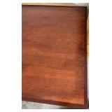 Rectangular Wooden Folding Table with Angled Corners