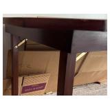 Rectangular Wooden Folding Table with Angled Corners