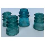 Collection of Vintage Ball Mason Jars, Hemingray Glass Insulators, and Coca-Cola Bottle