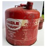 Pair of Vintage Eagle Metal Gasoline Safety Cans