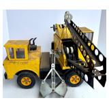 Vintage Tonka Construction Vehicles Collection - Loader, Crane, Road Roller