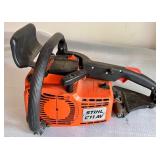 Lot of Lawn Power Tools Including Chainsaw, Hedge Trimmer, and Blower