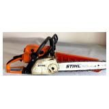 Lot of Lawn Power Tools Including Chainsaw, Hedge Trimmer, and Blower