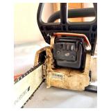 Lot of Lawn Power Tools Including Chainsaw, Hedge Trimmer, and Blower
