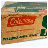 Coleman Two-Burner Camp Stove 425E with Box and Coleman Two-Mantle Lantern Box