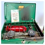 Coleman Two-Burner Camp Stove 425E with Box and Coleman Two-Mantle Lantern Box