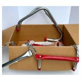 Heavy Duty Tire Chains with Red Climbers and Metal Hooks