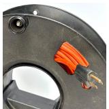 Assorted Shop Clamp Lamps, Work Lights, Drop Lights, Cords, and Reel