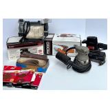 Bench Grinder, Sanders, and Sanding Accessories Lot - Craftsman, Ridgid, Porter-Cable