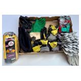 Bulk Lot of Work Gloves including Chore Gloves, Nitrile, Leather, and Thermal Styles