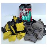 Bulk Lot of Work Gloves including Chore Gloves, Nitrile, Leather, and Thermal Styles