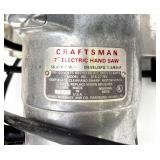 Lot of 3 Vintage Circular Hand Saws - ShopCraft, Craftsman, Mall Saw with Saw Blade