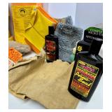 Large Lot of Car Seat Covers, Cleaning Supplies, and Detailing Kits