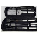 BBQ Accessory Set: Vermont Castings Tool Kit, Vintage Utensils, Charcoal Lighter, Grill Racks