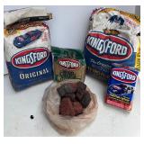 BBQ Accessory Set: Vermont Castings Tool Kit, Vintage Utensils, Charcoal Lighter, Grill Racks