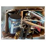 Large Lot of Vintage and Modern Hand Tools, Power Tools, and Hardware Boxes