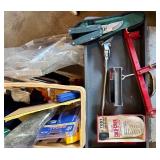 Large Mixed Lot of Hand Tools, Toolboxes, Brushes, and Hardware