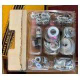 Workshop and Storage Lot with Vintage Wood Crates, Toolboxes, Hand Tools, and Accessories