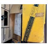 Workshop and Storage Lot with Vintage Wood Crates, Toolboxes, Hand Tools, and Accessories