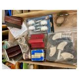 Workshop and Storage Lot with Vintage Wood Crates, Toolboxes, Hand Tools, and Accessories