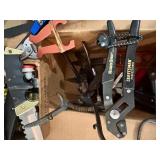 Workshop and Storage Lot with Vintage Wood Crates, Toolboxes, Hand Tools, and Accessories