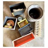 Mixed Lot of Garden Planters, Decorative Pots, and Planting Accessories