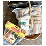 Mixed Lot of Garden Planters, Decorative Pots, and Planting Accessories