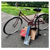 Schwinn Chicago Vintage Cruiser Bicycle with Giro Helmet and Avenir Pump