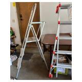 Lot of 2 Step Ladders Including Little Giant Model 22 Type IA and Aluminum Platform Step Ladder