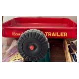 Large Mixed Lot: Vintage Sears Wagon, Hand Tools, Drafting Tools, Grinder, and Shop Items