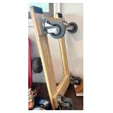 Large Mixed Lot: Vintage Sears Wagon, Hand Tools, Drafting Tools, Grinder, and Shop Items