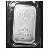 1 TROY OZ .999 FINE SILVER JBR BAR