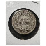 1910 US BARBER DIME