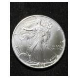 1992 AMERICAN SILVER EAGLE 1 TROY OZ .999 FINE SILVER