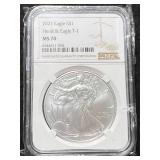 2021 AMERICAN SILVER EAGLE NGC MS70