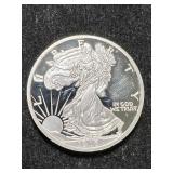 15 GRAMS OF 925 STERLING SILVER WALKING LIBERTY ROUND